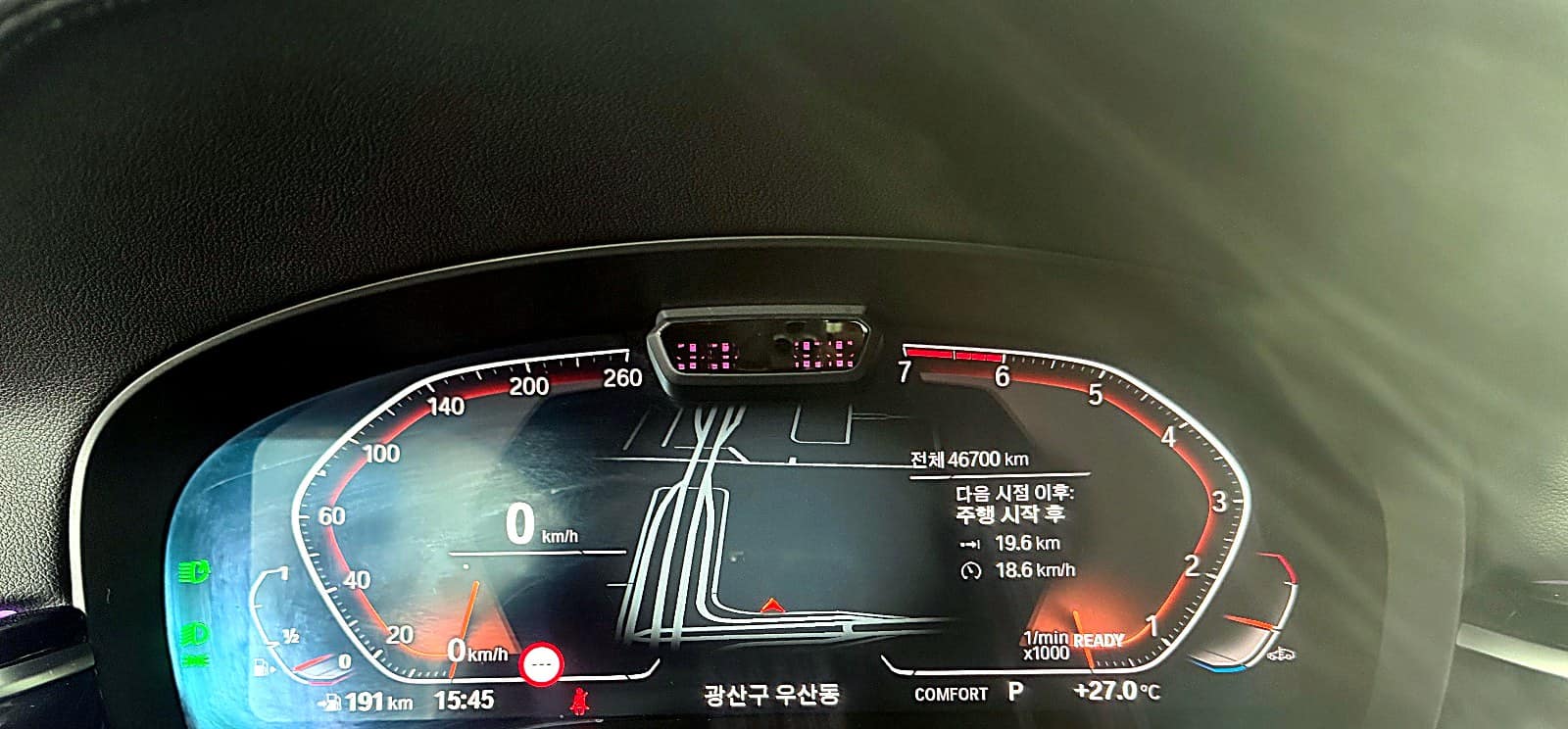 BMW 520i 계기판 누적 46,700km