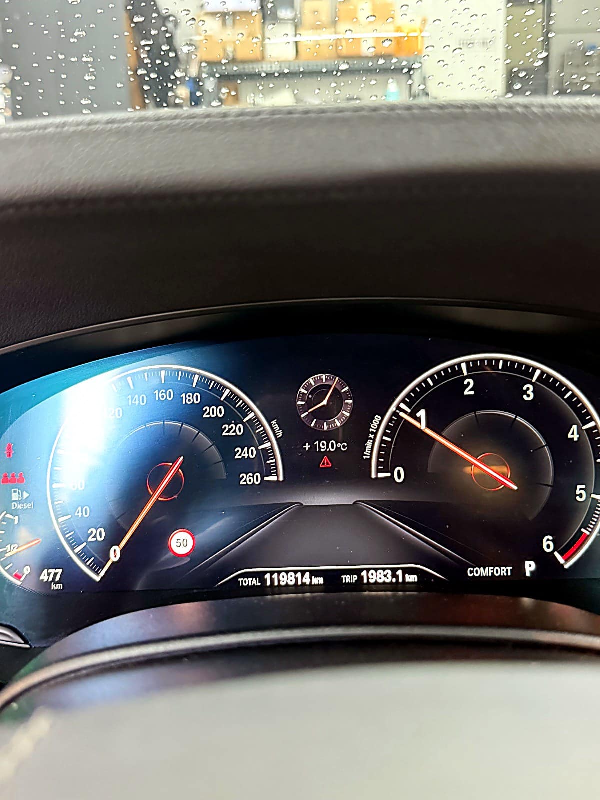 BMW G30 계기판 누적 주행거리 119,814km