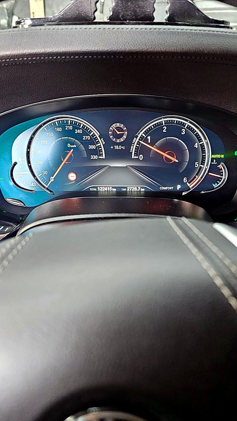 BMW 6시리즈 GT 계기판 주행거리 122,415km