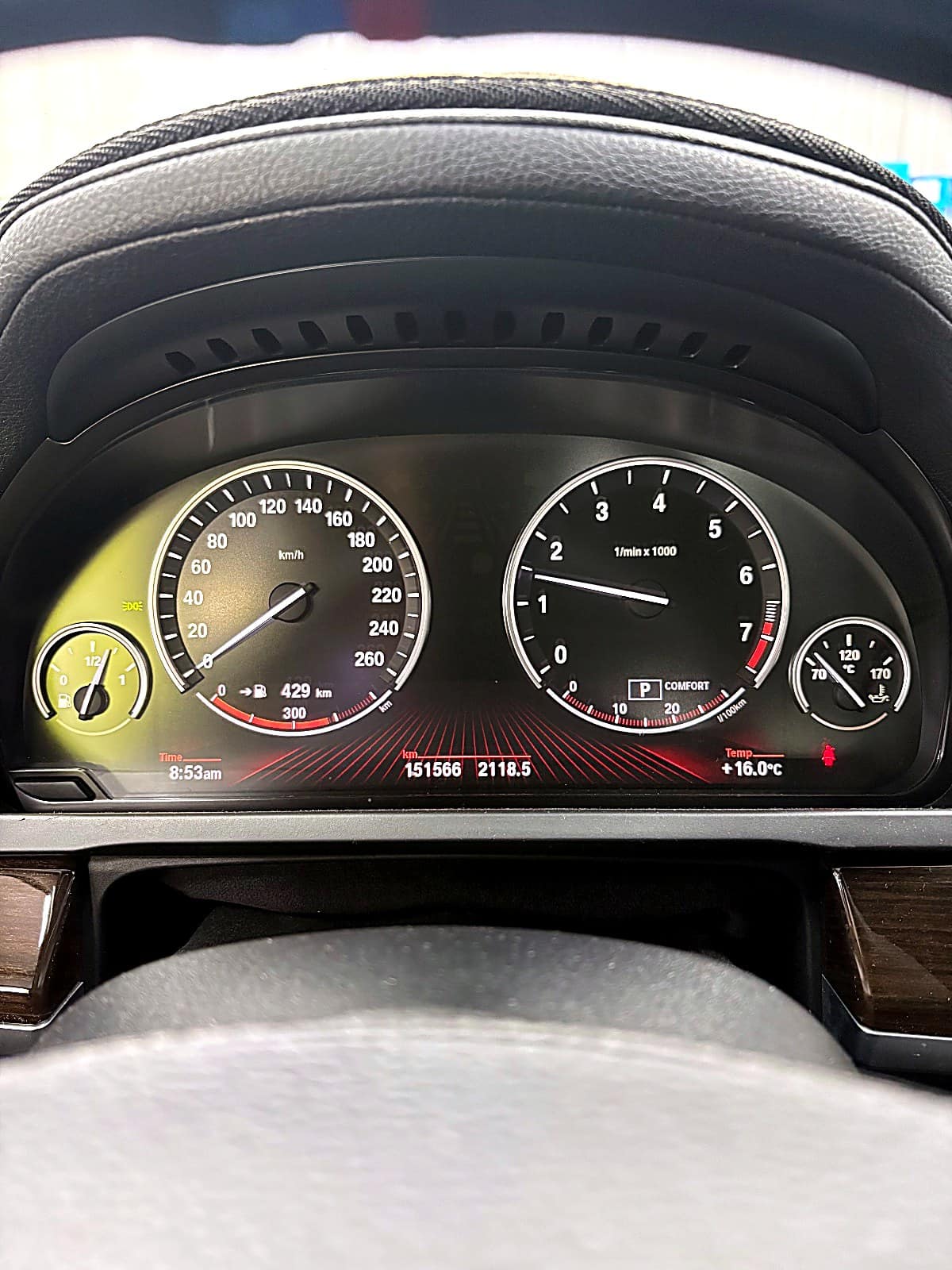 BMW 750Li 계기판 주행거리