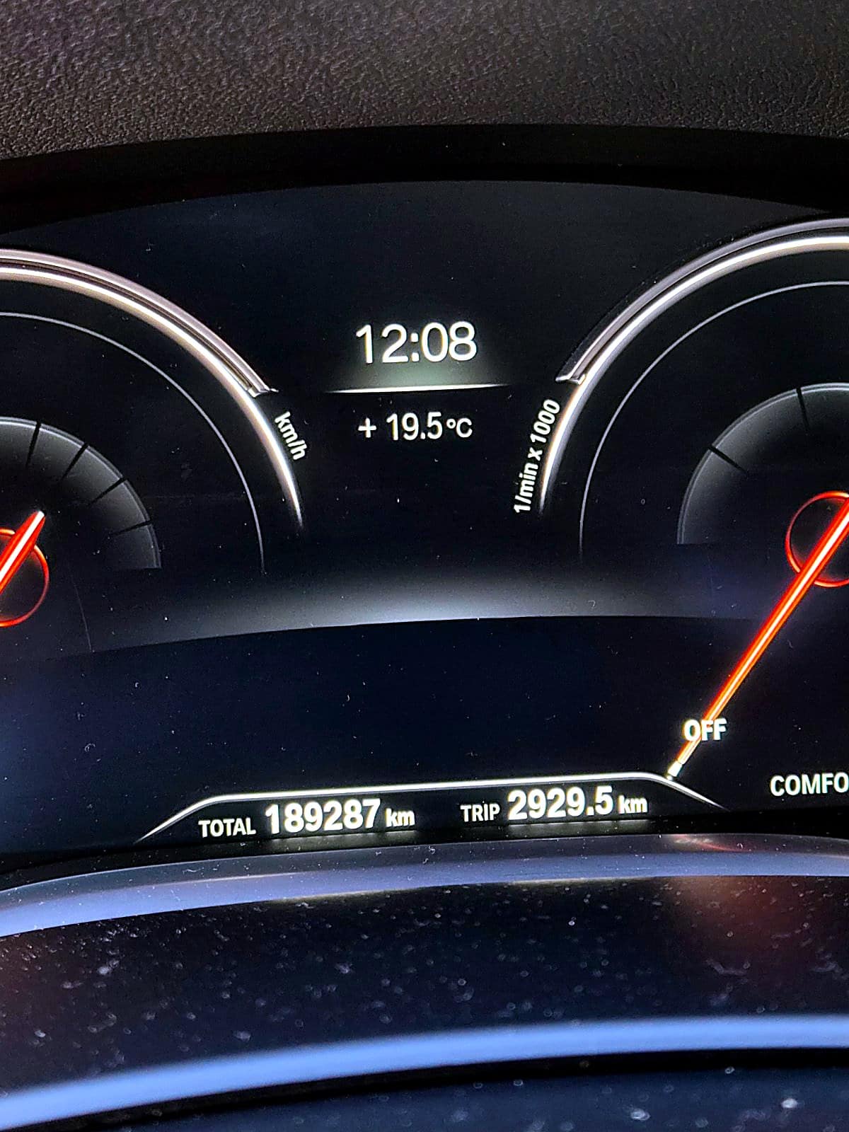 BMW 7시리즈 계기판 누적 189,287km