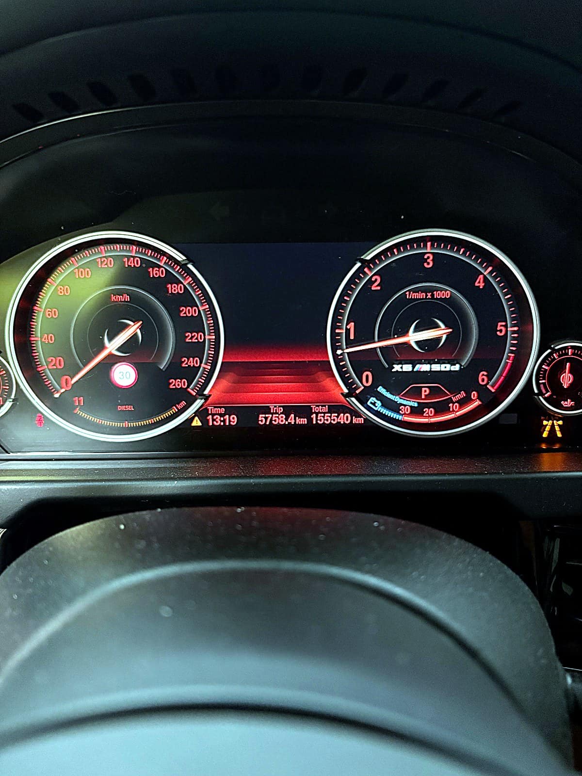 BMW X6 계기판 누적 155,540km