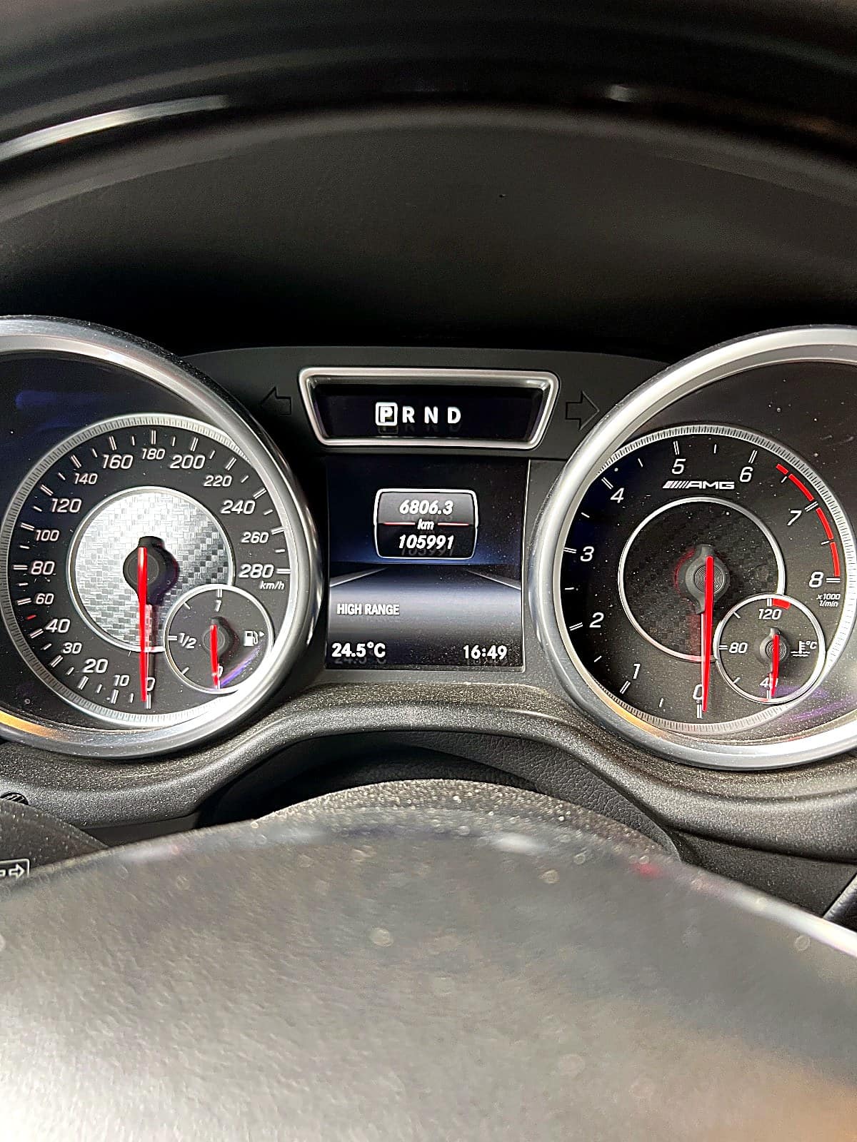 메르세데스 G클래스 계기판 누적 105,991km