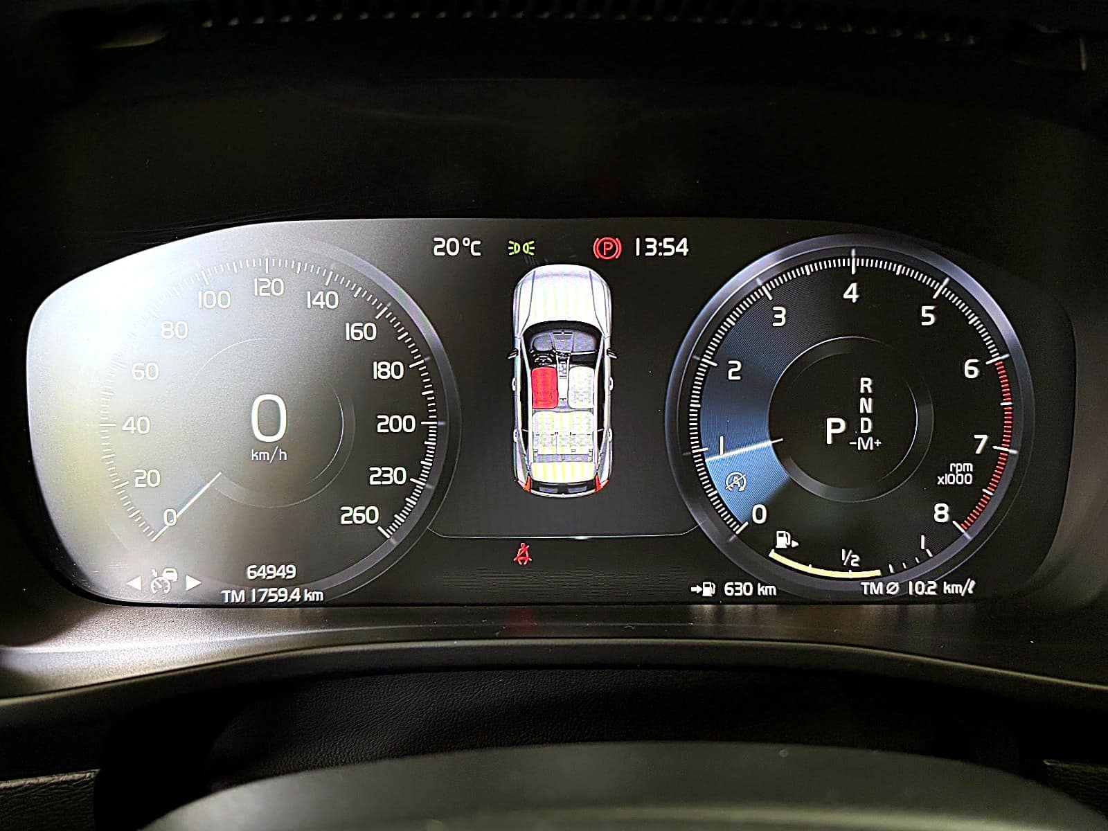 볼보 XC40 계기판 주행거리 64,949km