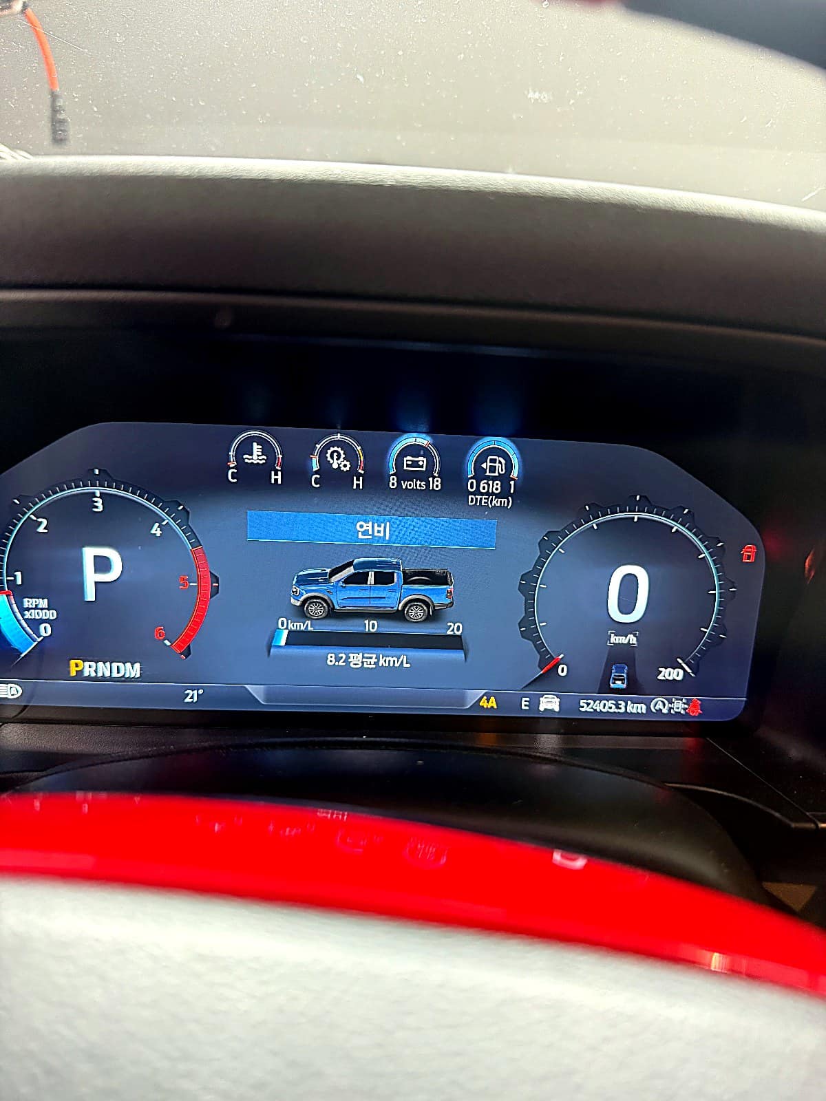 포드 레인저 랩터 계기판 누적 52,405km